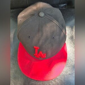 New Era Black and Red LA Cap